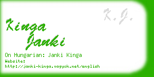 kinga janki business card